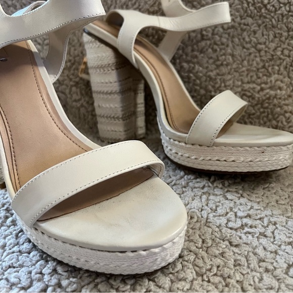 Aldo Cream White Strap Heels Joann - Picture 4 of 6